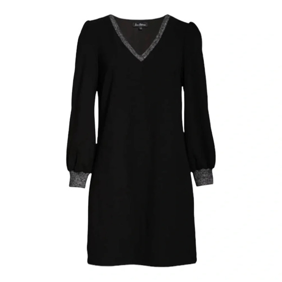 Sam Edelman Metallic Trim Long Sleeve Shift Dress - Picture 7 of 7